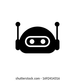 Vector illustration chatbot icon or logo black color with line design style 