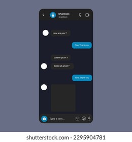 Vector Illustration chatting with friends interface template