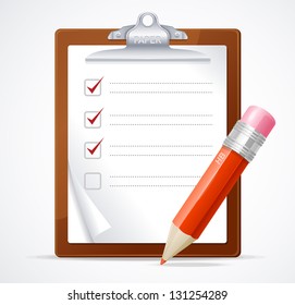 Vector illustration of check list