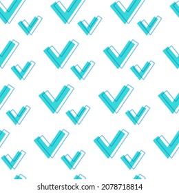 Vector illustration of checkbox pattern. Eternal picture of completed tasks. 