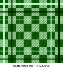 Vector illustration of a checkerboard pattern. Beautiful  green squares interspersed with light green and there are white and black straight lines that alternate beautifully. for the background