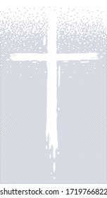 Vector illustration of checkered background with overlapping cross.