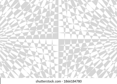 Vector illustration of checkered pattern with optical illusion. Op art abstract background. 