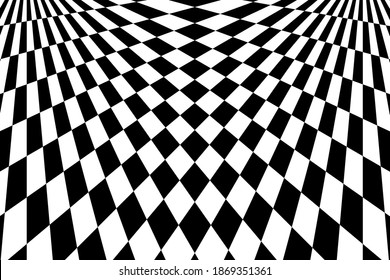 Vector Illustration Checkered Pattern Optical Illusion Stock Vector ...