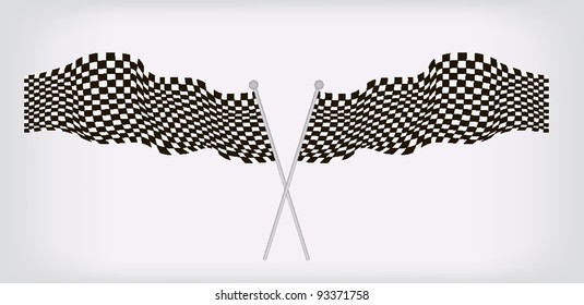 vector illustration of checkered race flag