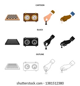 Vector illustration of checkmate and thin icon. Collection of checkmate and target stock vector illustration.