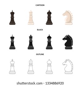 Vector illustration of checkmate and thin sign. Set of checkmate and target stock symbol for web.