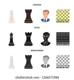 Vector illustration of checkmate and thin sign. Set of checkmate and target stock symbol for web.