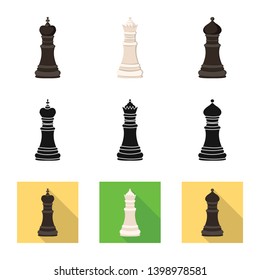 Vector illustration of checkmate and thin symbol. Collection of checkmate and target vector icon for stock.