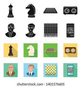 Vector illustration of checkmate and thin symbol. Collection of checkmate and target stock symbol for web.