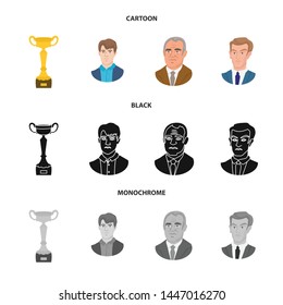Vector illustration of checkmate and thin symbol. Collection of checkmate and target stock vector illustration.