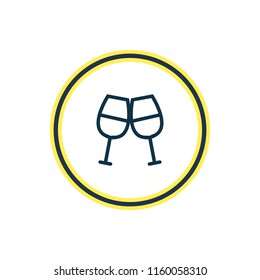 Vector illustration of cheer icon line. Beautiful celebrate element also can be used as celebration icon element.