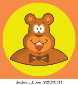 mascota de dibujos animados de osos de peluche, ilustración vectorial