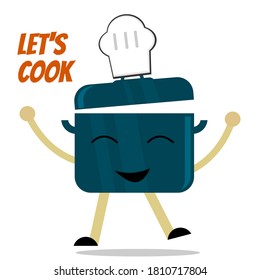 vector illustration of cheerful pan