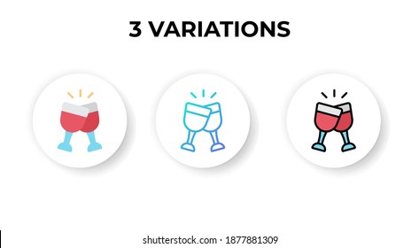 Vector illustration of cheers icon or logo. Use flat, gradient, and lineal color.