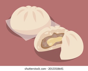 ilustración vectorial del bollo de queso