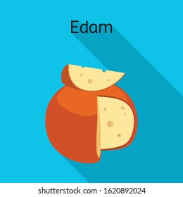 Vector illustration of cheese edem icon. Web element of cheese and block stock vector illustration.