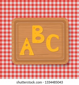 Vector Illustration of Cheese full letters set. Vector typeface alphabet.