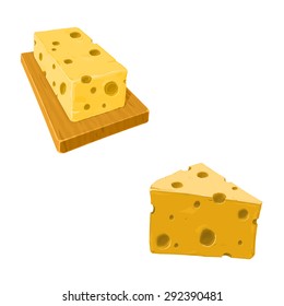 A vector illustration of cheese.
Cheese Icon illustration.
vector Dairy products.