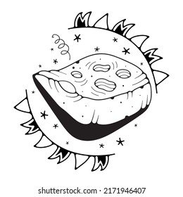 Vektorgrafik mit Käse. Einzeln auf weißem Hintergrund. Cute-Doodle-Illustrationen.