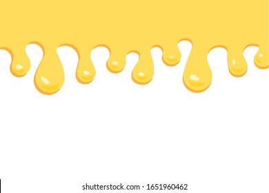 Vector Ilustración de la fusión de queso sobre fondo blanco.