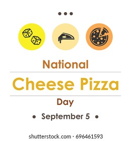vector illustration for cheese pizza day in september