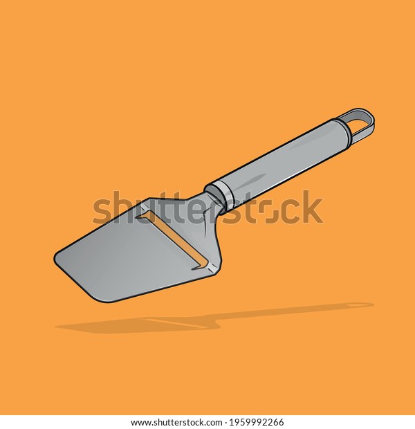 Vector illustration of a\
cheese slicer