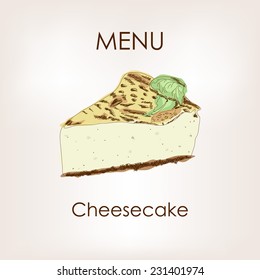 vector illustration cheesecake dessert svg