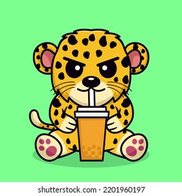 Ilustración vectorial de los animales chita y chibi