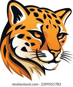 vector illustration of a cheetah head
