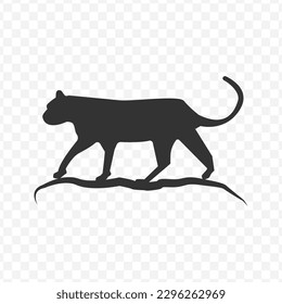Ilustración vectorial del icono del chita en color oscuro y fondo transparente (png).