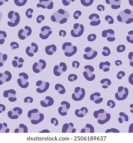 A vector illustration of a cheetah pattern in lavender and dark purple.