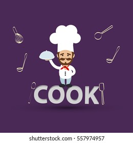 vector illustration of a chef