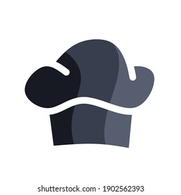 vector illustration of chef hat icon.  illustrations for professions, cooking, kitchen, bakery, restaurant.  flat minimalist design eps 10