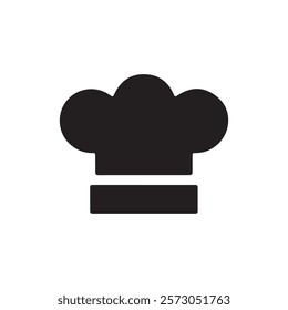 Vector illustration of a chef hat symbol, perfect for culinary, cooking, restaurant, and kitchen-related design projects.