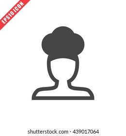 Vector illustration of chef icon on white background