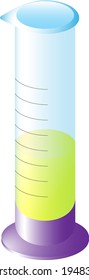 vector illustration of a chemical cylinder with a liquid