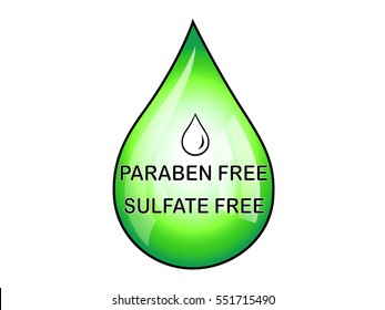 Vector illustration of chemical free logo for your design.