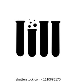 Vector illustration of chemical lab test tube icon. Micro biology laboratory flask symbol. Scientist laboratory equipment isolated.