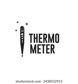vector illustration of chemical thermometer logo icon for science and technology