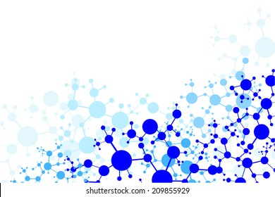 Vector illustration of Chemistry Molecule or network background