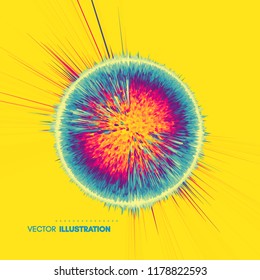 Ilustración vectorial para la química y la ciencia. 3d fondo abstracto. Se puede usar para publicidad, marketing, presentación.