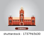 Vector illustration of Chennai central   in India