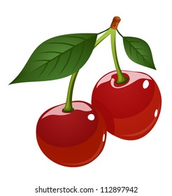 Vector illustration of cherry.