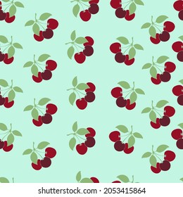 Ilustración vectorial de bayas de cerezo para cubiertas de papel de pared de impresión interior