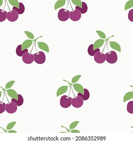 Vector illustration of cherry berries on a light background for wallpaper cover print
