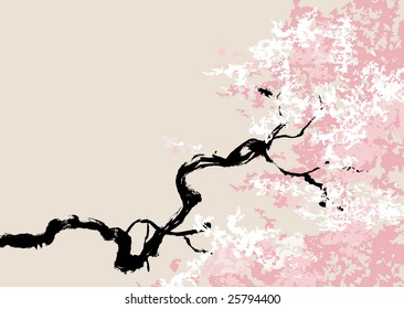 Vector illustration of  cherry blossom