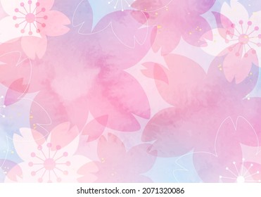 Vektorgrafik von Kirschblütenhintergrund (Aquarell)

Übersetzung: Sakura (Kirschblüte)