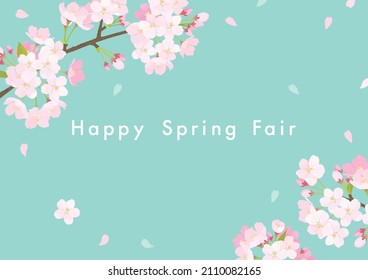 Vector illustration of cherry blossom background