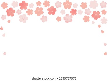 Vector illustration of cherry blossom frame